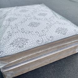 Set Queen Size Mattress Double Sided 10”Brand New In Plastic Delivery Available 