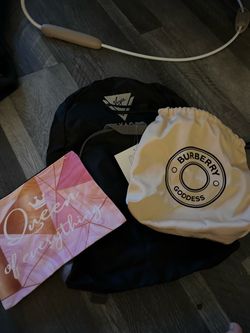 2 makeup bags and 1 backpack