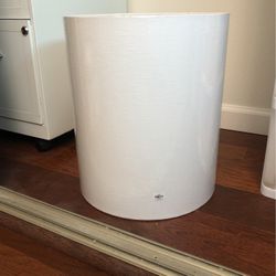 CB2 Tall Lamp Shade, White Linen