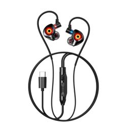 New Wired In-Ear Earphones with USB-C Connector For Use Phones