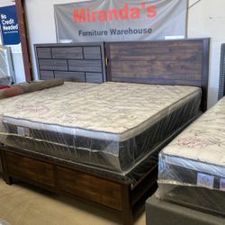 New Queen Size Bed With New Mattress Free Delivery 
