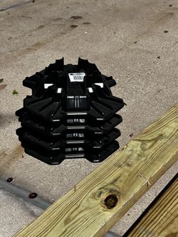 4 Tough block foundation post holders & Leftover pressure treated boards-all for $50 - details below