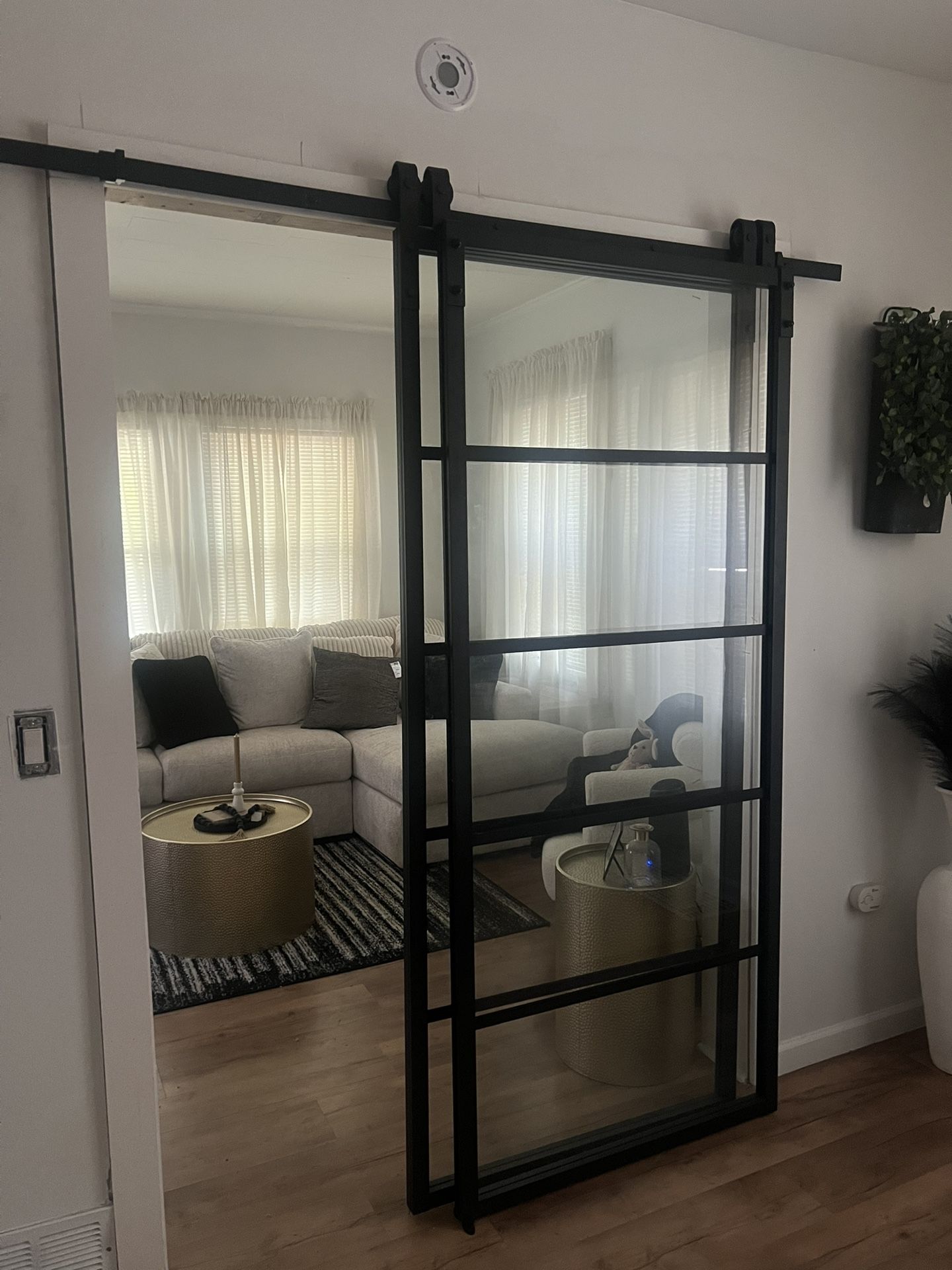 Glass Bypass Barn Doors