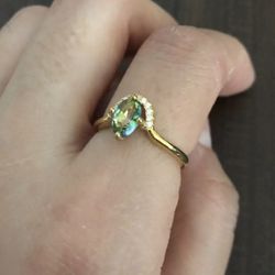 Green Gold Ring Sz 6,7,8 & 9