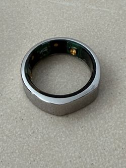 Oura Ring Size 12 Silver Chrome Sleep Health Monitor Monitoring Tracking Tracker