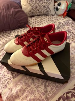 Red Adidas sneakers
