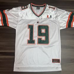 Colosseum Athletics Miami Hurricanes #19 NCAA Stitched Football Jersey Medium 