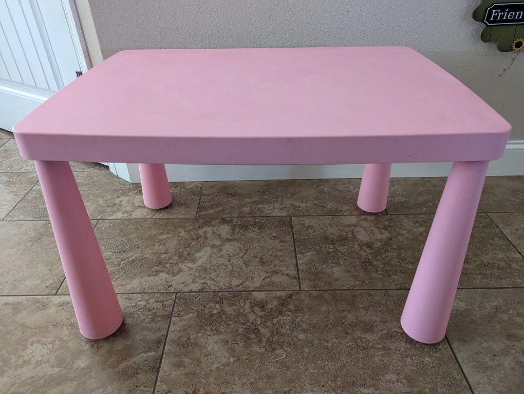 Kids Plastic Table - Pink Ikea