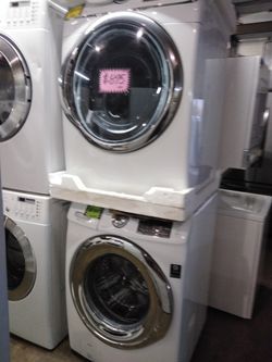 Samsung front load washer used and Electric dryer New