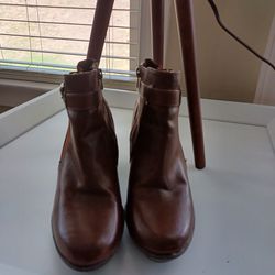 Etienne Aigner Brown Leather Boots  Size 8.5 