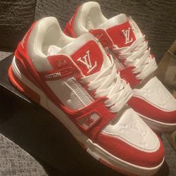 Louis Vuitton Trainer Red White