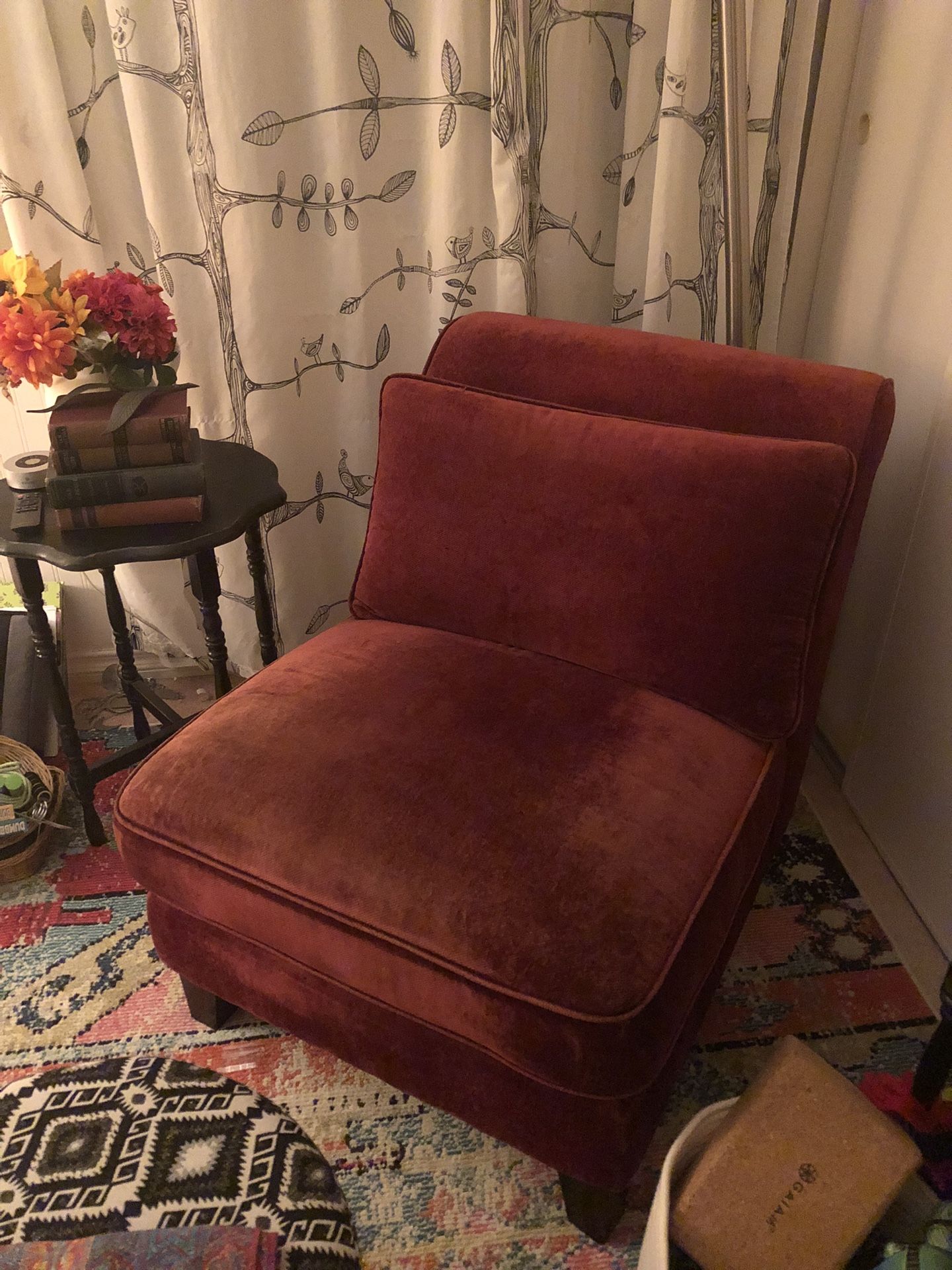 Velvet Chair- Gorgeous Burgundy
