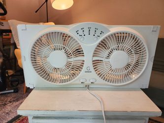 Genesis Twin Reversible Window Fan with Max Cool & Thermostat