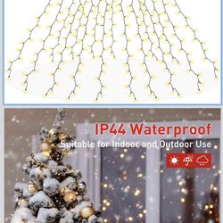 400 LED Christmas Tree Lights with Remote – Warm White, New