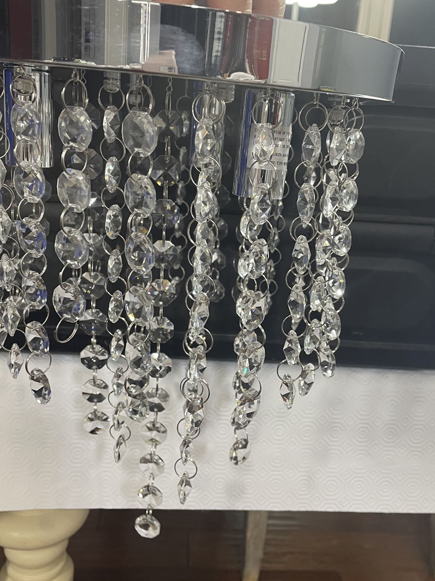 Ceiling diamonds chandelier hanging light decoration.