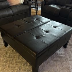 Black Ashley Ottoman