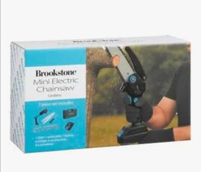 Brookstone Mini Electric Cordless Chainsaw Set