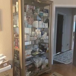 Glass Armoire With shelves