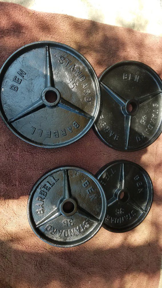 BEN. 2" OLYMPIC PLATES TOTAL 160LBs