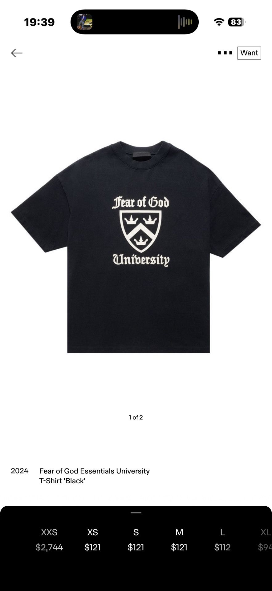 Fear Of God Jersey Tee