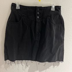 Hollister Denim Mini Skirt Black sz 31