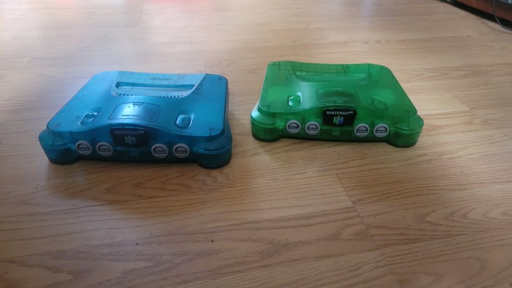 Jungle Green & Ice Blue Nintendo 64 Console