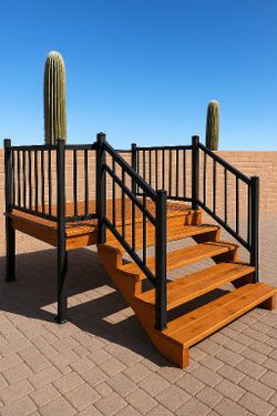 Beautiful Trailer Home Deck/ Steps VERY STRONG-- LONG LASTING 