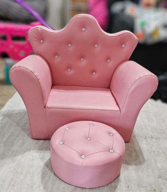 Child Princess Armchair with Footrest