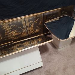 Vintage Mirrored Coffee Table And End Table Set