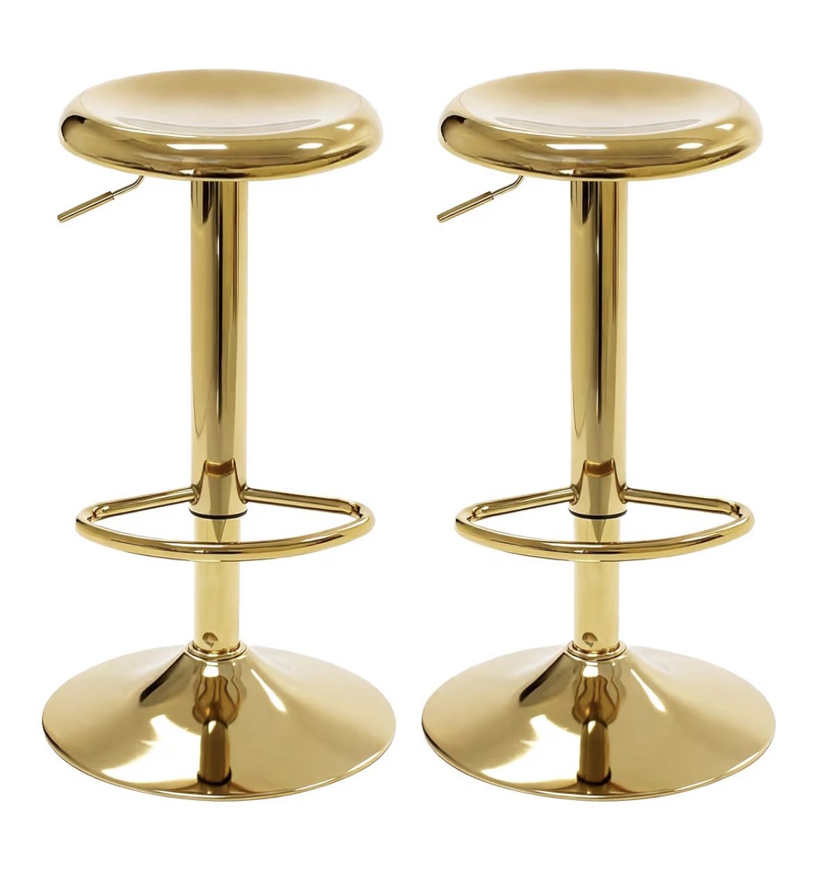 Adjustable Gold Metal Bar stools