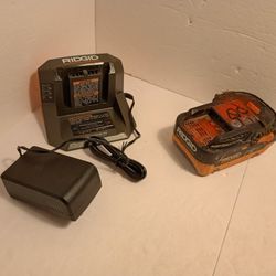 Ridgid 18v hyper lithium battery and charger