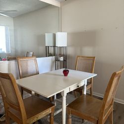 White Extendable Dining Table/ Deak