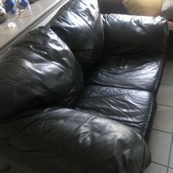 Black Leather Loveseat