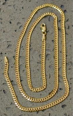 20” 14K Solid Yellow Gold Baby Cuban Chain 11.7 Grams