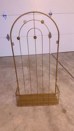 Gold Storage Art Deco Shelf