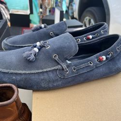 Gucci Blue Suede Loafers Flats EU 43 US Men 10
