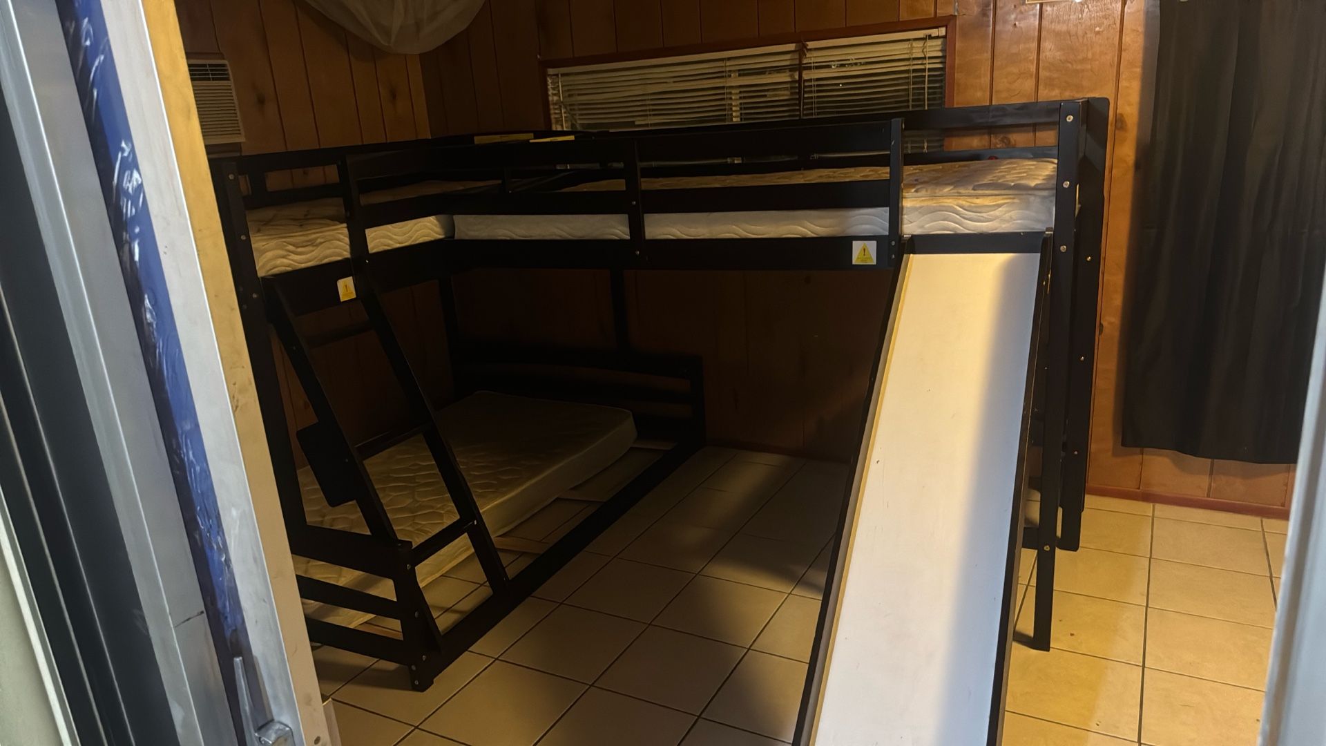 3 Bed Bunk Bed With Slide And Desk