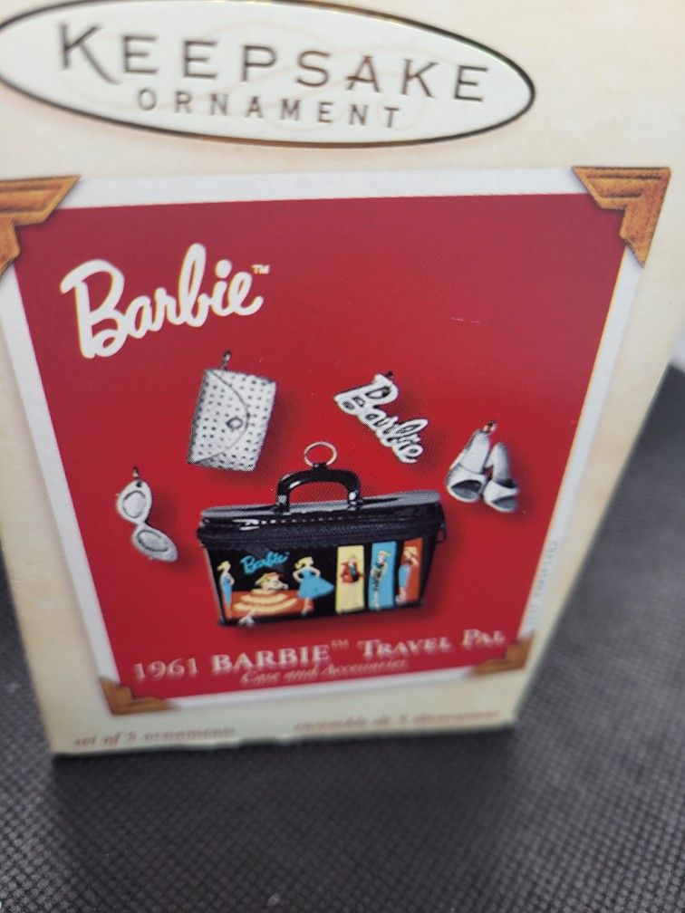 Hallmark 1961 Barbie Travel Pal Ornament 