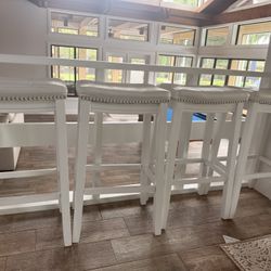 4 Barstools Tall 32.25" Seat Height