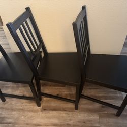 3 IKEA Stefan Chairs 