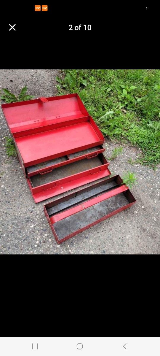 Snap On Tool Box With Drawer And Pullout Red
