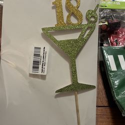 18 cake topper