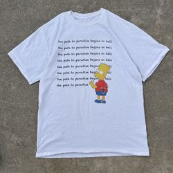 2000s Bart Simpson 'The Path to Paradise begins in Hell' Shirt