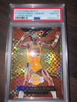 2014 PANINI SELECT #246 KAREEM ABDUL-JABBAR COPPER PRIZM PSA 10