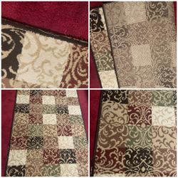 Colorful rug 3.5x4.5’ clean 