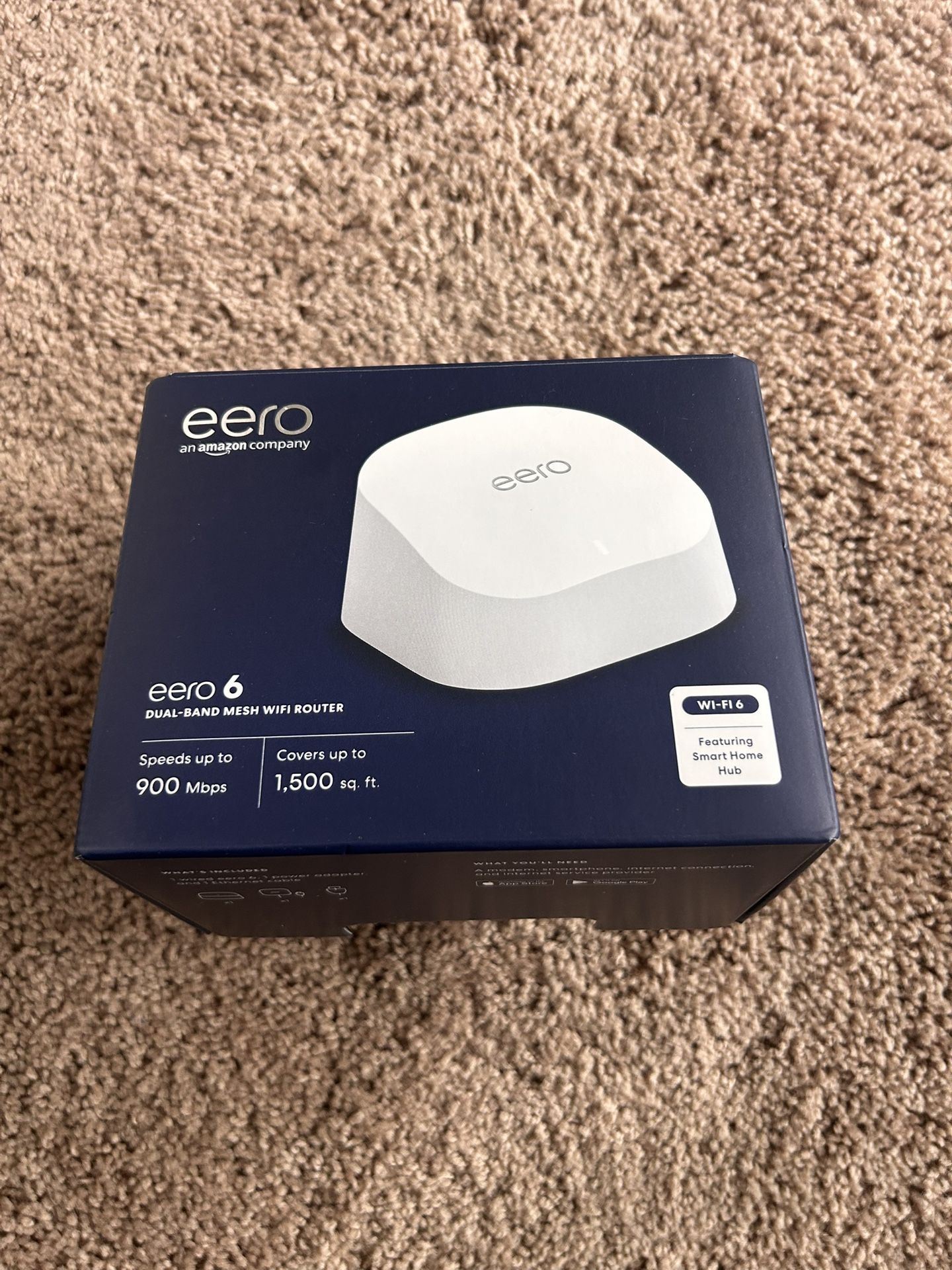 Eero - 6 Dual Band Mesh WiFi 6 Router (1 Pack)