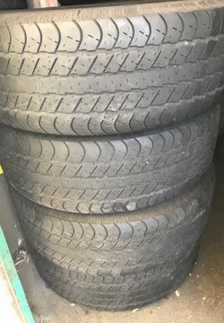I got four tires in great condition they have about 40% left to 50% size and number 275/60 R 20
