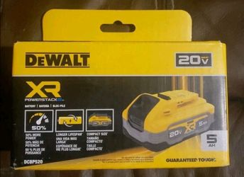DEWALT 20V MAX XR POWERSTACK Lithium-Ion 5.0Ah Battery DCBP520 NEW Sealed Box