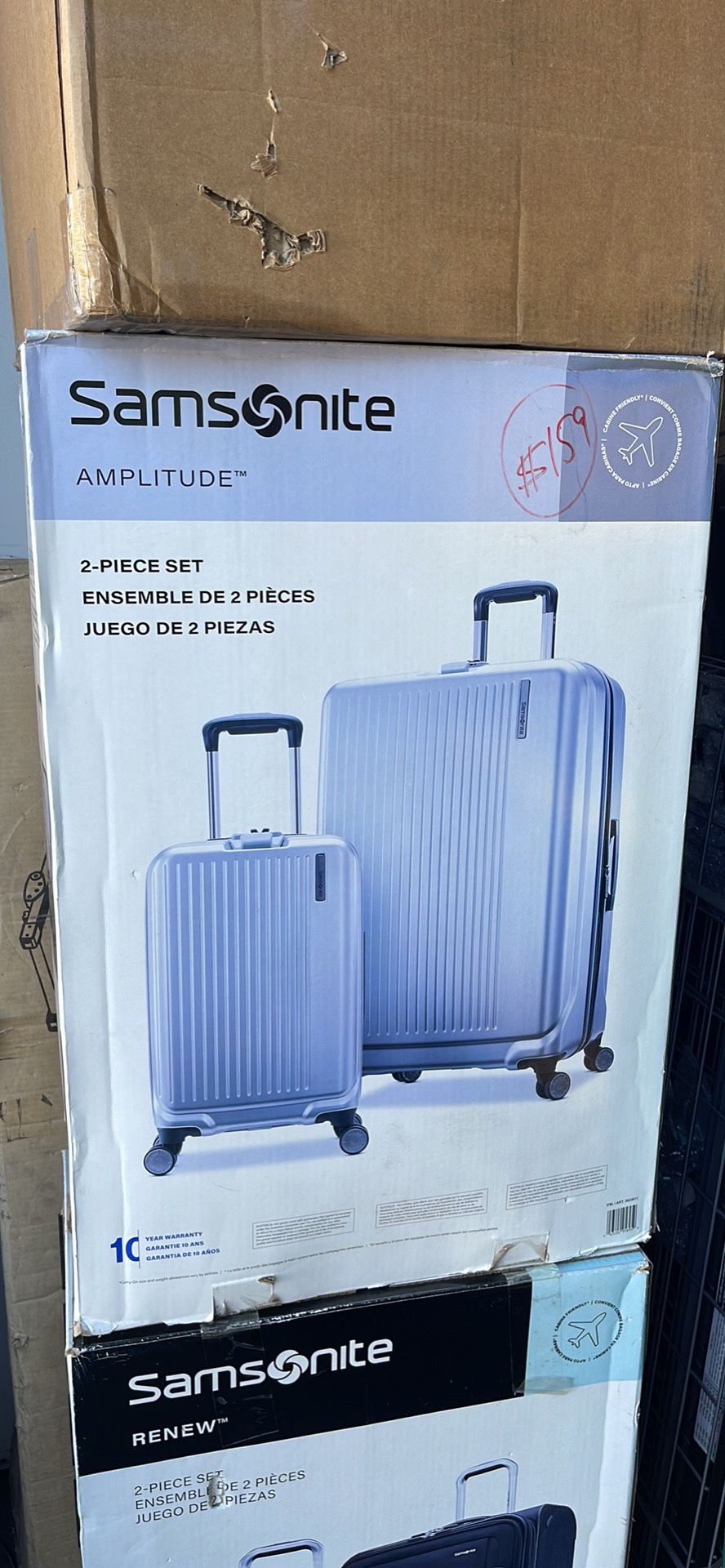 Samsonite Amplitude 2-Piece Spinner Luggage Set With TSA approved Combination Lock