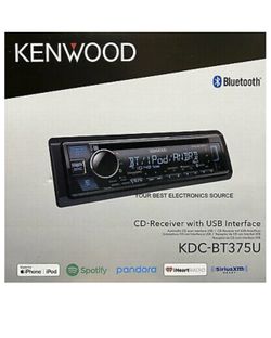 NEW KENWOOD KDC-BT375U Single DIN Bluetooth Car Stereo CD/USB/MP3 Receiver